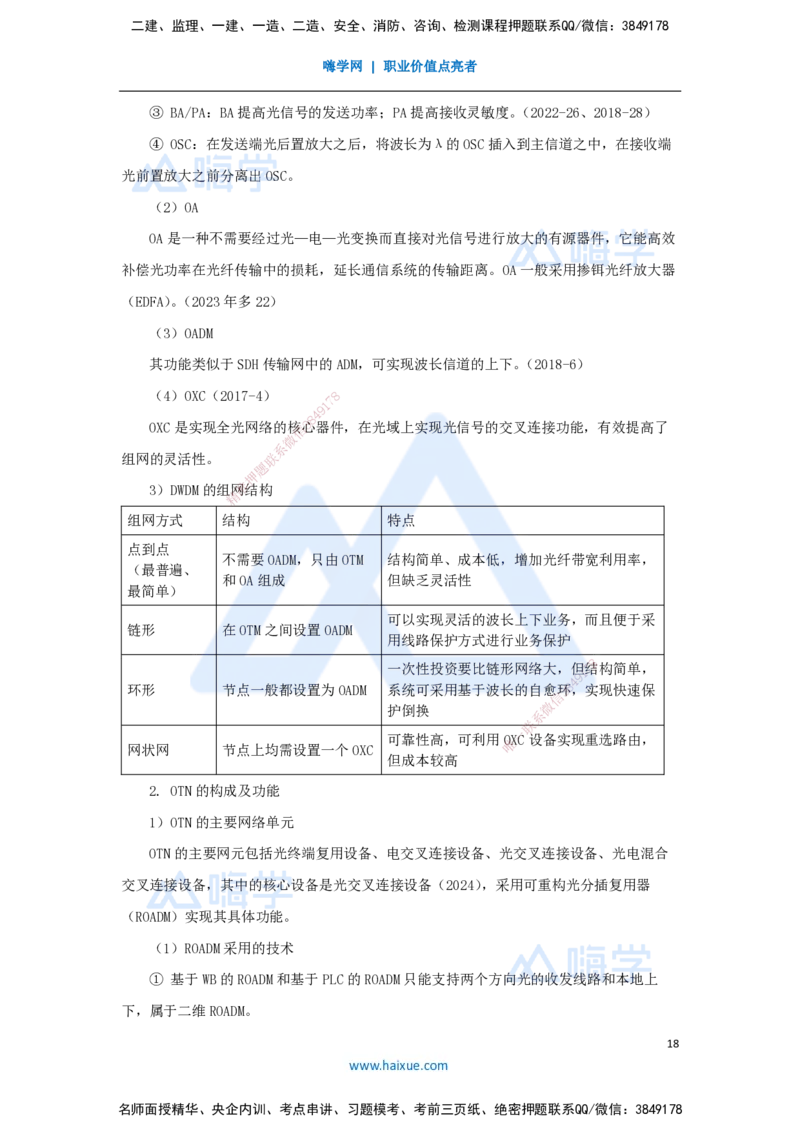01.2025杨鹏-名师冲刺特训-（1）专业技术1_2026年一级建造师_2026年一建通信_2025年一建通信SVIP_04-冲刺串讲✿考点强化✿小灶集训_13-通信《名师冲刺特训》杨鹏HX_讲义