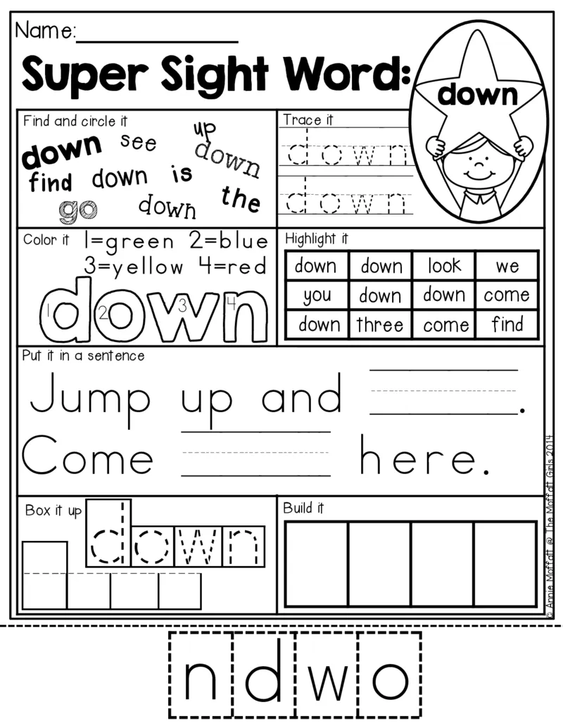 1自然拼读SightWords(启蒙阅读高频词）_幼小衔接全套_幼小衔接资料大全_幼小衔接资料1️⃣_017高频词翻翻卡500页_五个级别高频词SightWords练习纸​