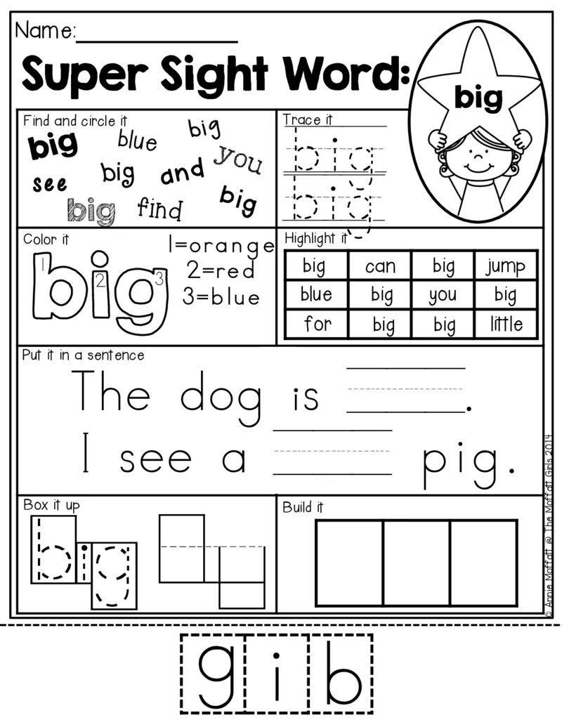 1自然拼读SightWords(启蒙阅读高频词）_幼小衔接全套_幼小衔接资料大全_幼小衔接资料1️⃣_017高频词翻翻卡500页_五个级别高频词SightWords练习纸​