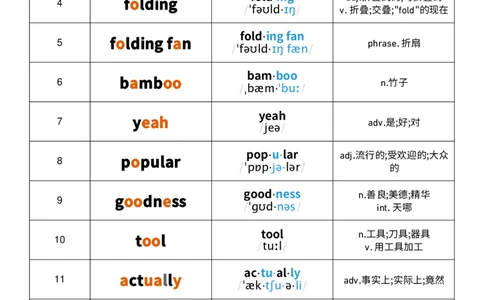 2025秋人教版八年级上册英语U4音节划分记忆单词默写_初中英语新版_最新人教版英语八年级上册_新版_初中英语8上新更新第三套可选择_10单词默写+字帖_单词表