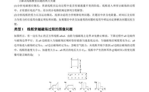 专题16电磁感应中的导体框模型（原卷版）_2025高中物理模型方法技巧高三复习专题练习讲义_高考物理热点模型
