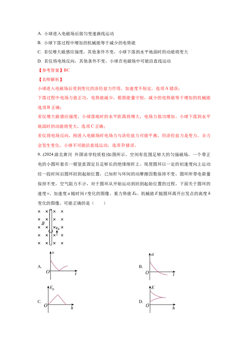 模型56复合场模型（解析版）_2025高中物理模型方法技巧高三复习专题练习讲义_高考物理模型最新模拟题专项训练