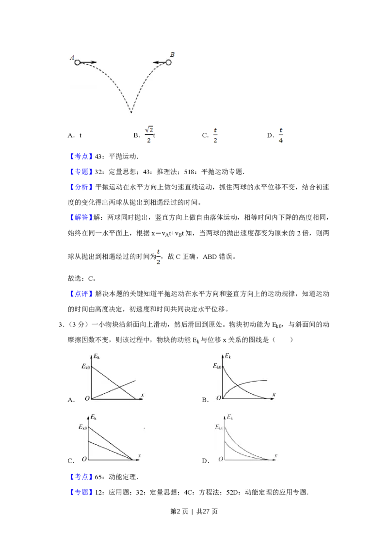 2017年高考物理试卷（江苏）（解析卷）_物理历年高考真题_新&middot;PDF版2008-2025&middot;高考物理真题_物理（按试卷类型分类）2008-2025_自主命题卷&middot;物理（2008-2025）_江苏自主命题&middot;物理（2008-2025）