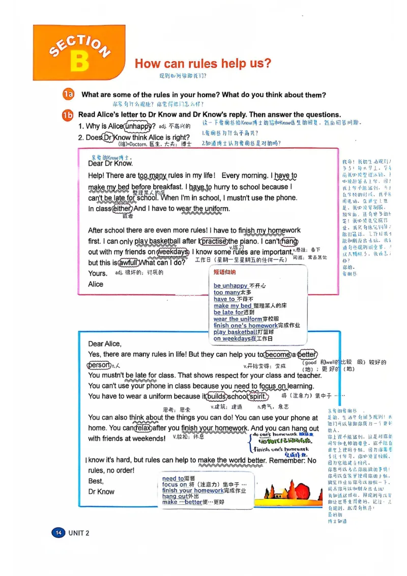 2025春七下人教英语新教材课文笔记+单词笔记_初中英语新版_最新人教版英语七年级下册_七下英语2025版_04.2025春英语人教7下课本笔记+单词笔记（4套）