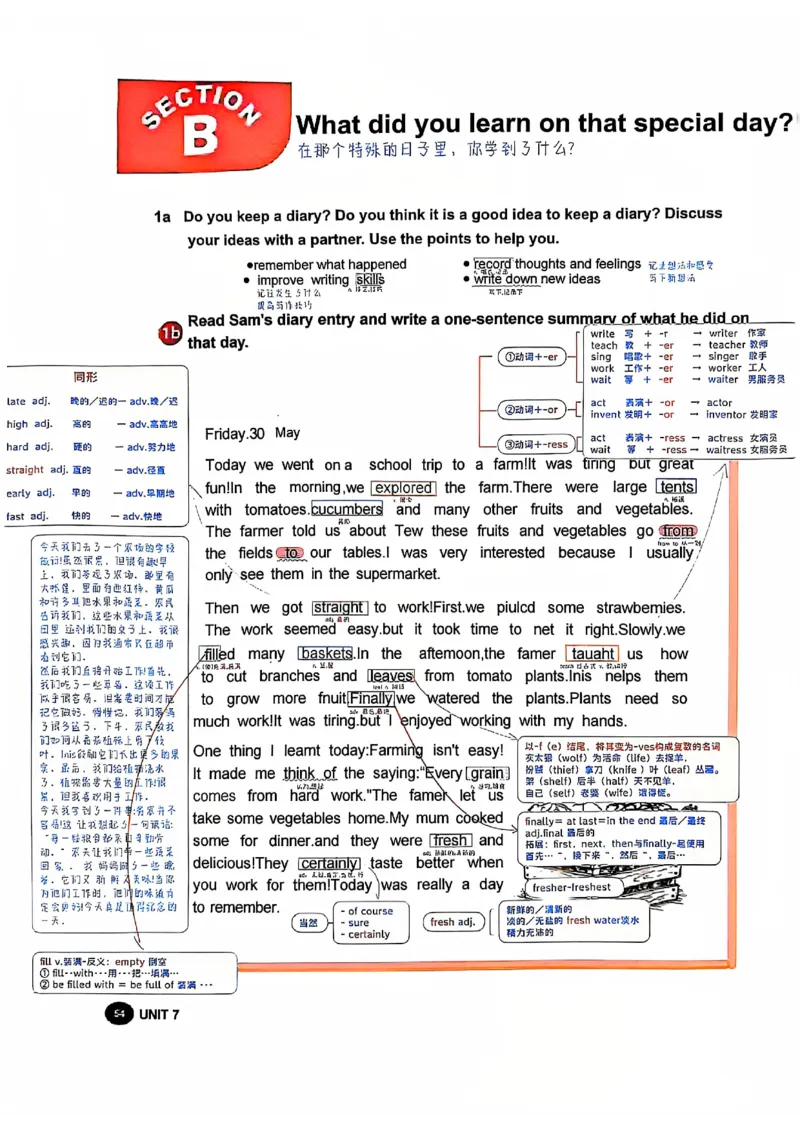 2025春七下人教英语新教材课文笔记+单词笔记_初中英语新版_最新人教版英语七年级下册_七下英语2025版_04.2025春英语人教7下课本笔记+单词笔记（4套）