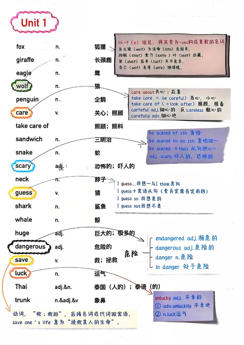 2025春七下人教英语新教材课文笔记+单词笔记_初中英语新版_最新人教版英语七年级下册_七下英语2025版_04.2025春英语人教7下课本笔记+单词笔记（4套）