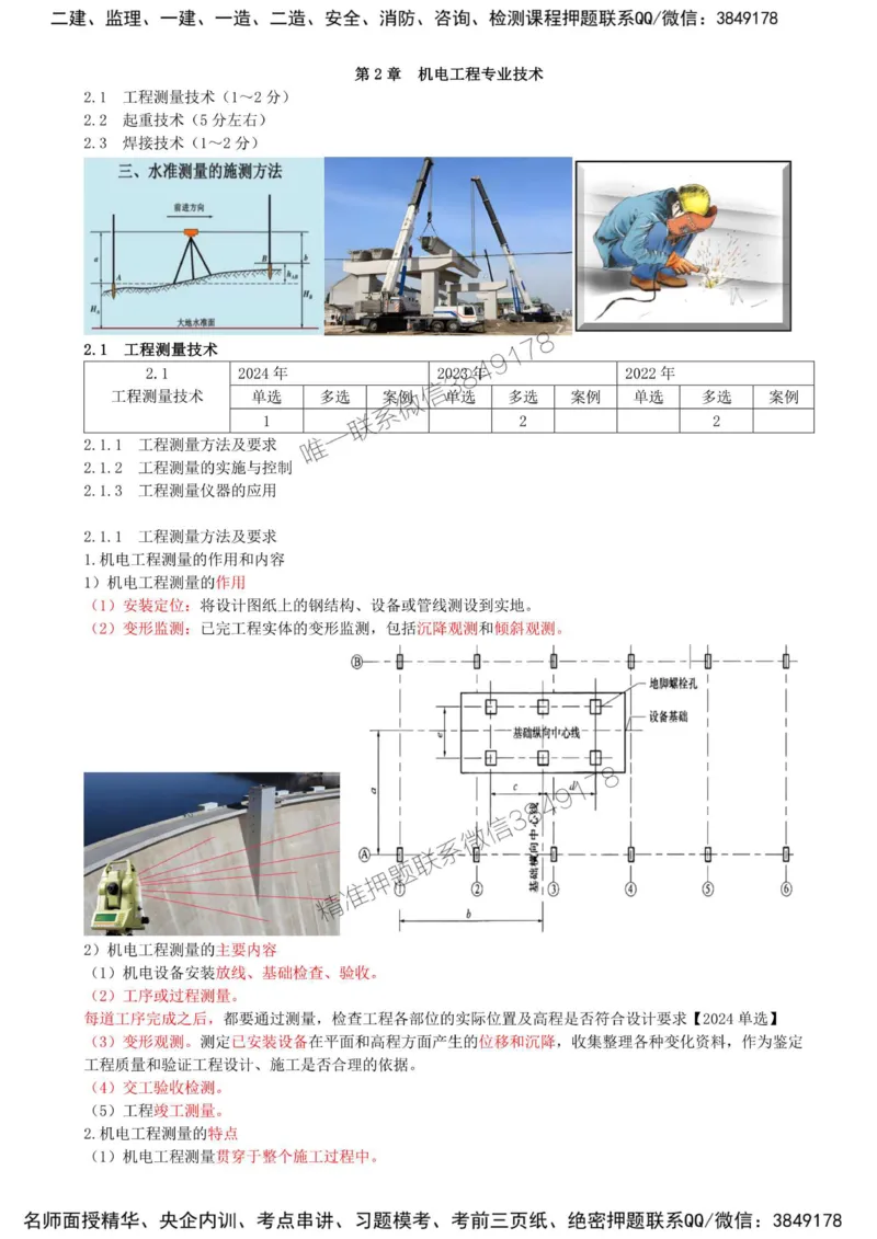 07-第2章-2.1-工程测量技术（一）_2026年一级建造师_2026年一建机电_2025年一建机电SVIP_02-基础精讲✿高端面授✿深度强化_36-机电《教材精讲班》王建波SMR