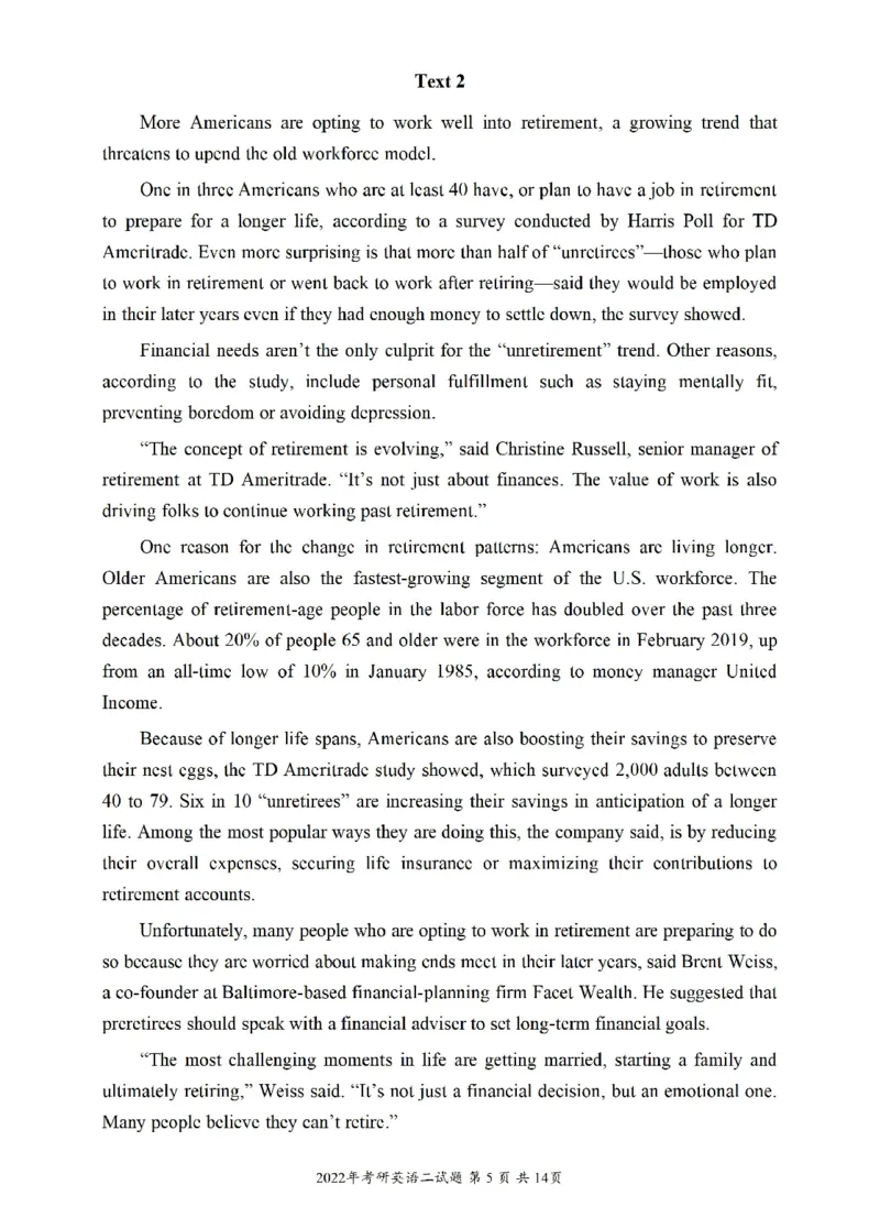 2022年考研英语二真题可复制搜索查词(1)_❤️2.2010-2024年考研英语二真题及解析_01、真题部分