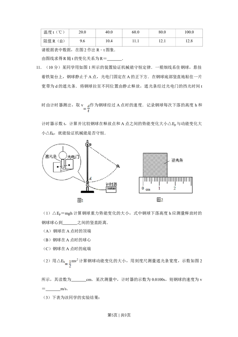2016年高考物理试卷（江苏）（空白卷）_物理历年高考真题_新&middot;Word版2008-2025&middot;高考物理真题_物理（按年份分类）2008-2025_2016&middot;高考物理真题