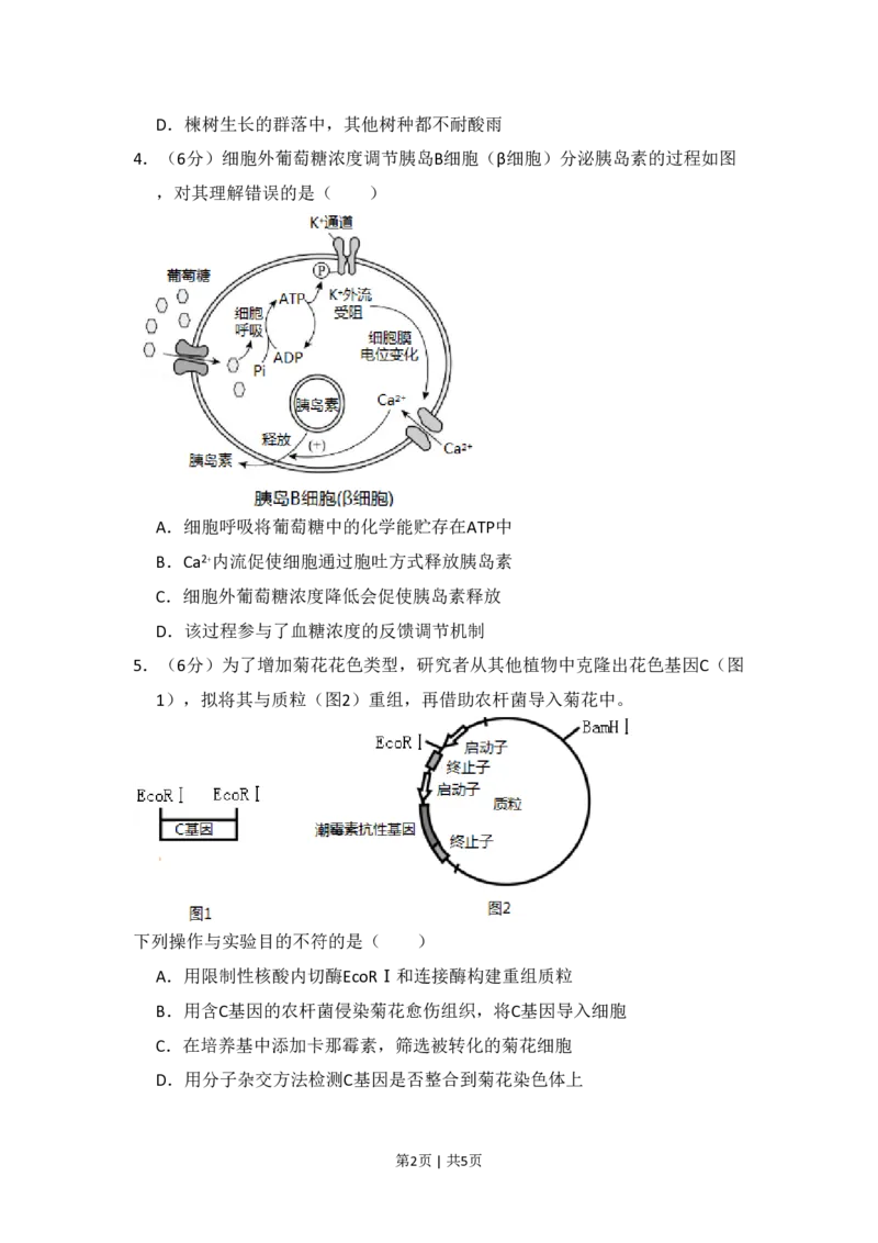 2017年高考生物试卷（北京）（空白卷）_生物历年高考真题_新&middot;PDF版2008-2025&middot;高考生物真题_生物（按省份分类）2008-2025_2008-2025&middot;（北京）生物高考真题