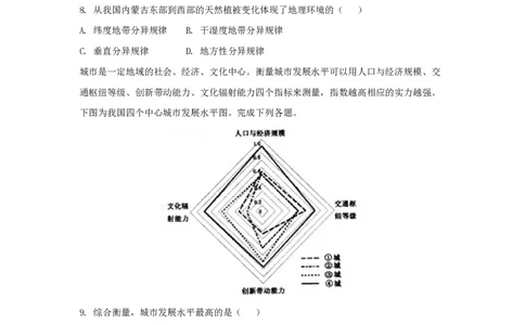 2018年高考地理试卷（浙江）（4月）（空白卷）_地理历年高考真题_新&middot;PDF版2008-2025&middot;高考地理真题_地理（按年份分类）2008-2025_2018&middot;地理高考真题