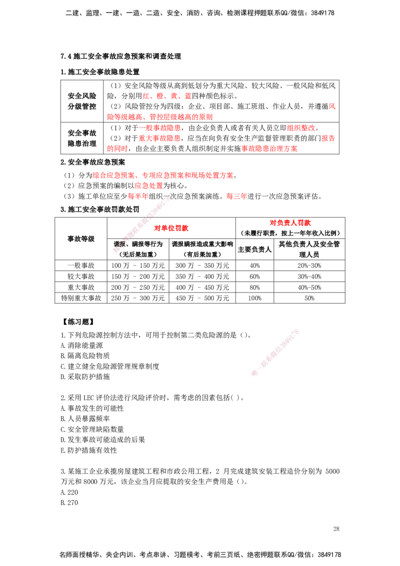 25一建-天成密训-管理_2026年一级建造师_2026年一建管理_2025年一建管理SVIP_04-冲刺串讲✿考点强化✿小灶集训_55-管理《考前天成密训》杨彬HX_讲义