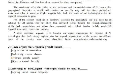 2024英语二真题后续更新正式版(1)_❤️2.2010-2024年考研英语二真题及解析_01、真题部分