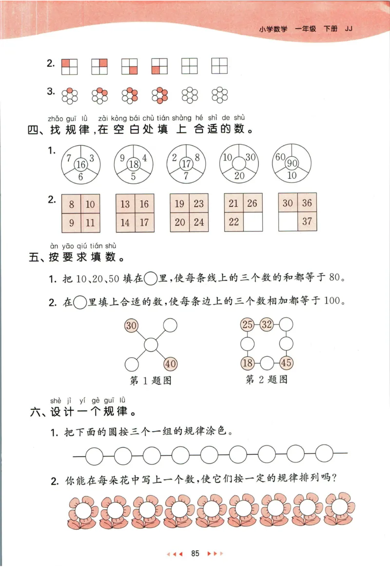 53天天练一年级下册数学冀教版_2024年人教版小学数学一二三四五六年级上册下册期中期末试a0747_小学全科《同步练习+精品试卷》打包下载（1-6年级单元月考期中期末试卷）_小学数学