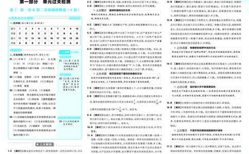 2026上分卷生物7年级上册解析册_2026版初中《必刷题上分卷》7年级上册（7科全套）_2026《初中上分卷&bull;生物》7上（人教版）