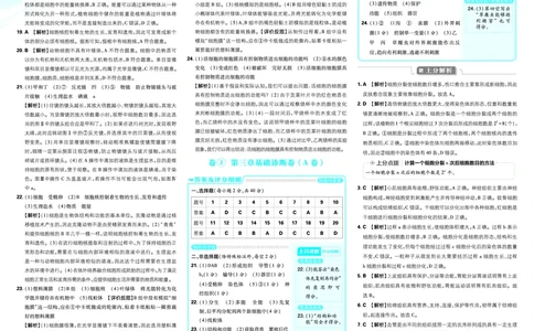 2026上分卷生物7年级上册解析册_2026版初中《必刷题上分卷》7年级上册（7科全套）_2026《初中上分卷&bull;生物》7上（人教版）