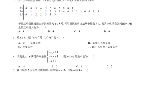 2015年高考数学试卷（文）（湖南）（空白卷）_历年高考真题合集_数学历年高考真题_新&middot;PDF版2008-2025&middot;高考数学真题_数学（按年份分类）2008-2025_2015&middot;高考数学真题