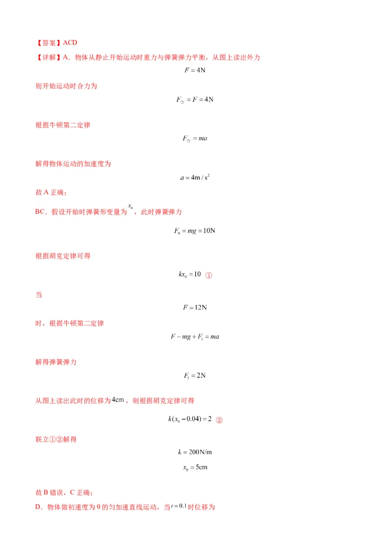 专题06牛顿运动定律的综合应用（解析版）_2025高中物理模型方法技巧高三复习专题练习讲义_新版高考物理模型与方法