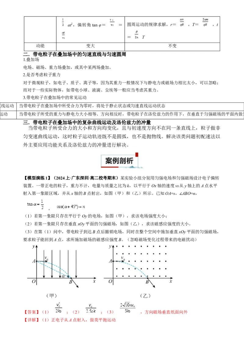 专题13带电粒子在组（复）合场中运动的核心问题（解析版）_2025高中物理模型方法技巧高三复习专题练习讲义_高考物理热点模型