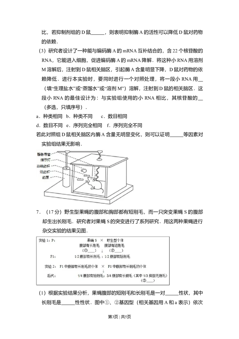 2015年高考生物试卷（北京）（空白卷）_生物历年高考真题_新&middot;Word版2008-2025&middot;高考生物真题_生物（按年份分类）2008-2025_2015&middot;高考生物真题