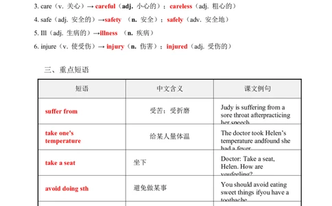 2026春人教版英语八下单元知识清单Unit2_初中英语新版_最新人教版英语八年级下册_2026春新人教版八下（更新中）_19知识清单U1-U6