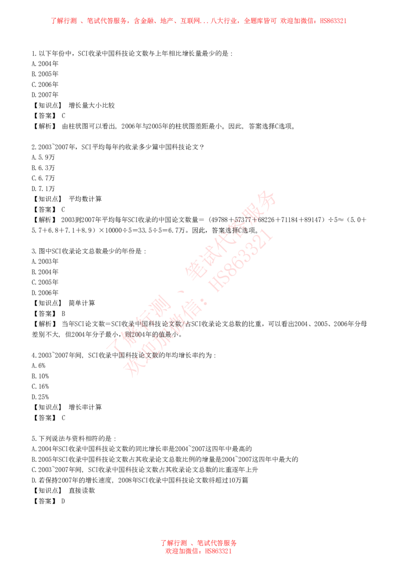 综合能力测试提分题库之资料分析图表分析题和解析_2025春招题库汇总_八大题库-1_04八大汇总_信永中和_信永中和招聘最新测评真题汇总22-23版-重要