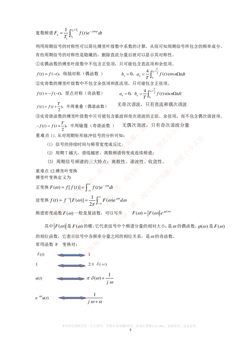 通信类-信号与系统_复习知识总结_2025春招题库汇总_国企题库_中国烟草_3Yancao笔试专业完整知识点（仅需看本专业）_3.14通信类