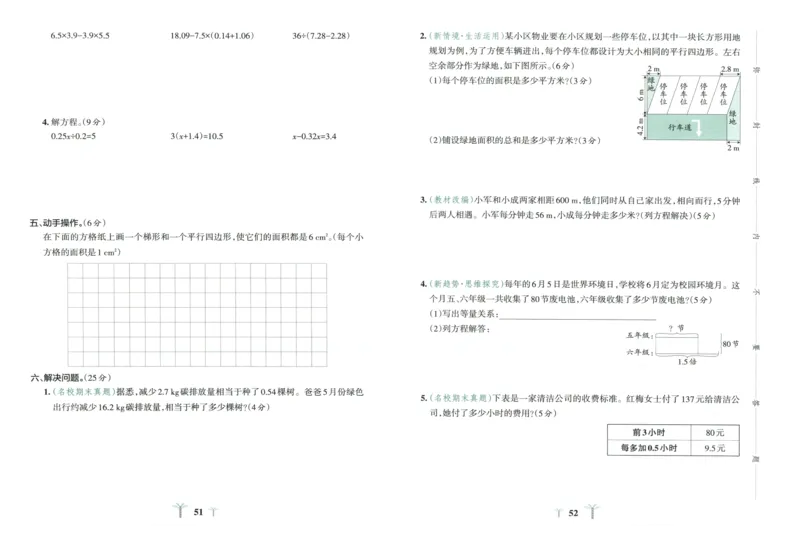 25秋《学霸冲A卷》5年级上册数学人教版_25秋《小学学霸冲A卷》数学人教版1-6_25秋《小学学霸冲A卷》数学RJ5上