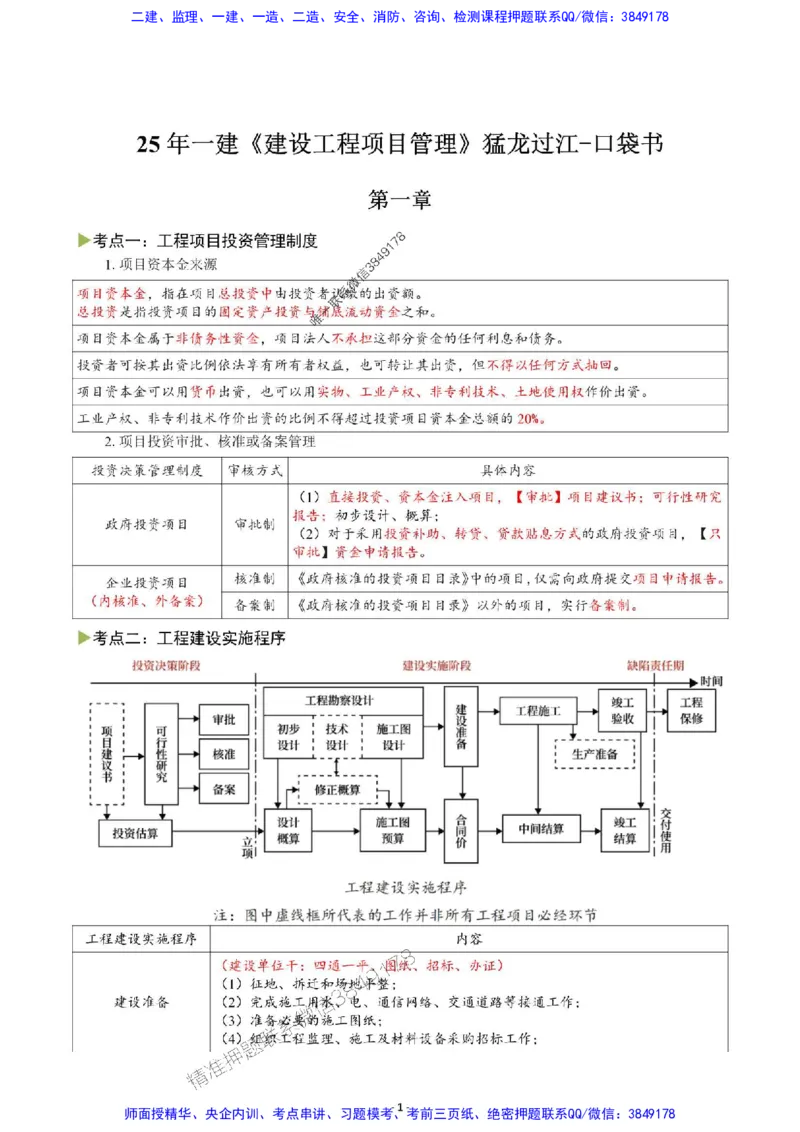 2025年一级建造师《建设工程项目管理》猛龙过江系列口袋书_2026年一级建造师_2026年一建管理_2025年一建管理SVIP_01-精华文档✿电子教材✿历年真题