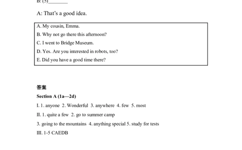SectionA(1a-2d)_初中英语新版_最新人教版英语八年级上册_老版（含有参考价值）_03练习和试卷人教版初中英语八上（多版本）易提分旗舰店