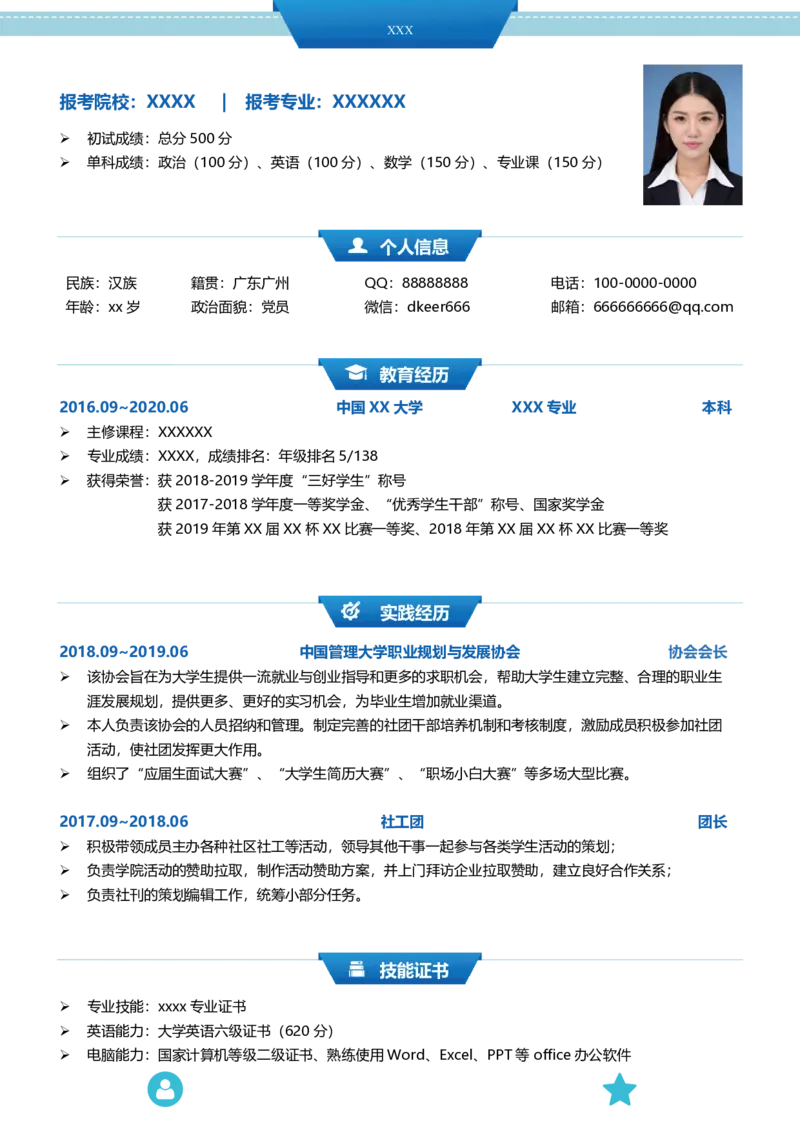 通用019_26考研复试_10考研复试资料25_2025考研复试简历124款_通用精美简历模板