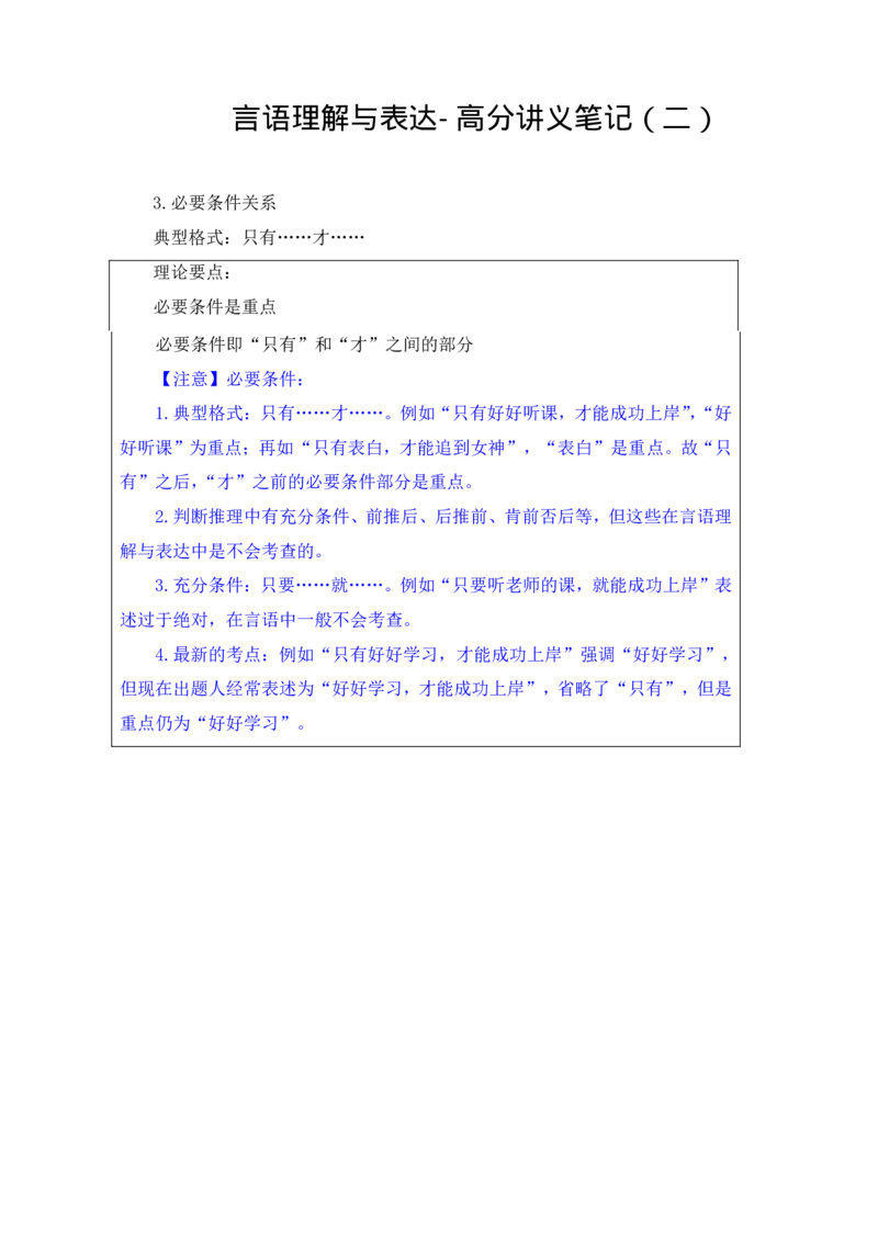 行测高分讲义笔记言语理解与表达重点必看_三桶油_中海油_2-中海油招聘考试-通用能力_言语理解模块知识点讲义+题库