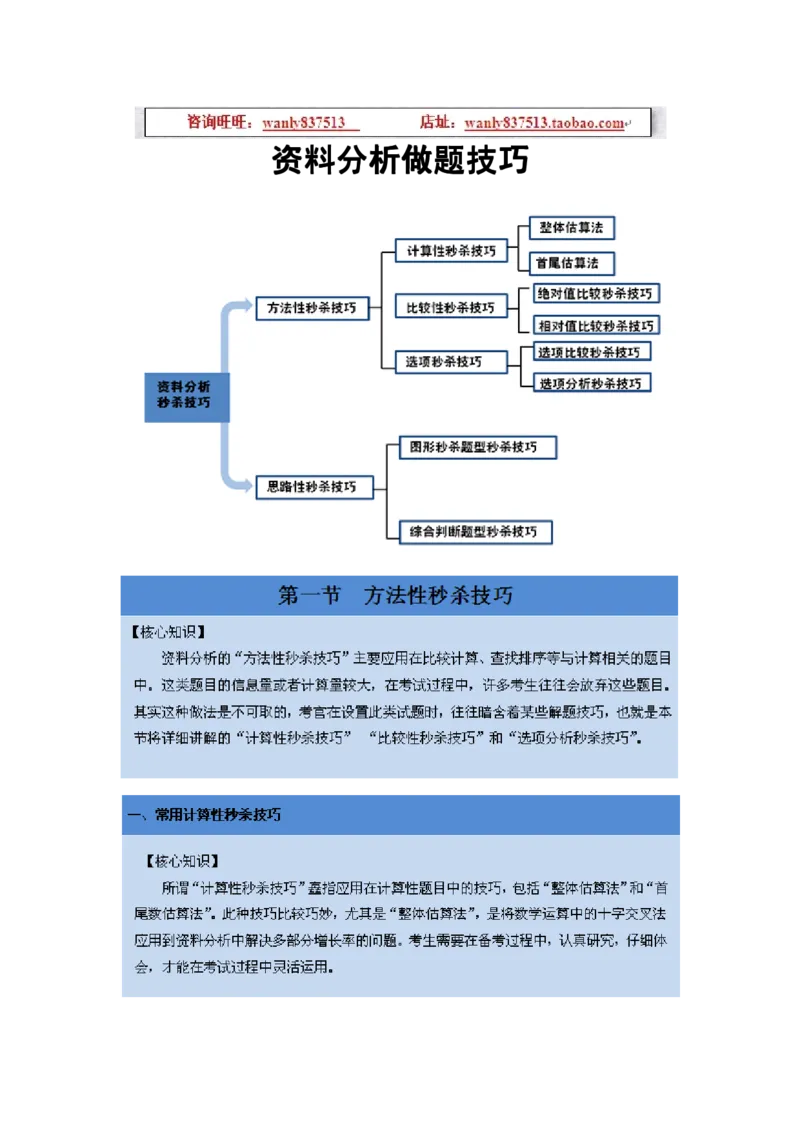 资料分析做题技巧分析讲义_2025春招题库汇总_国企-运营商题库_电信笔试资料_最新_笔试_2中国电信行测重点复习题_行测做题技巧-