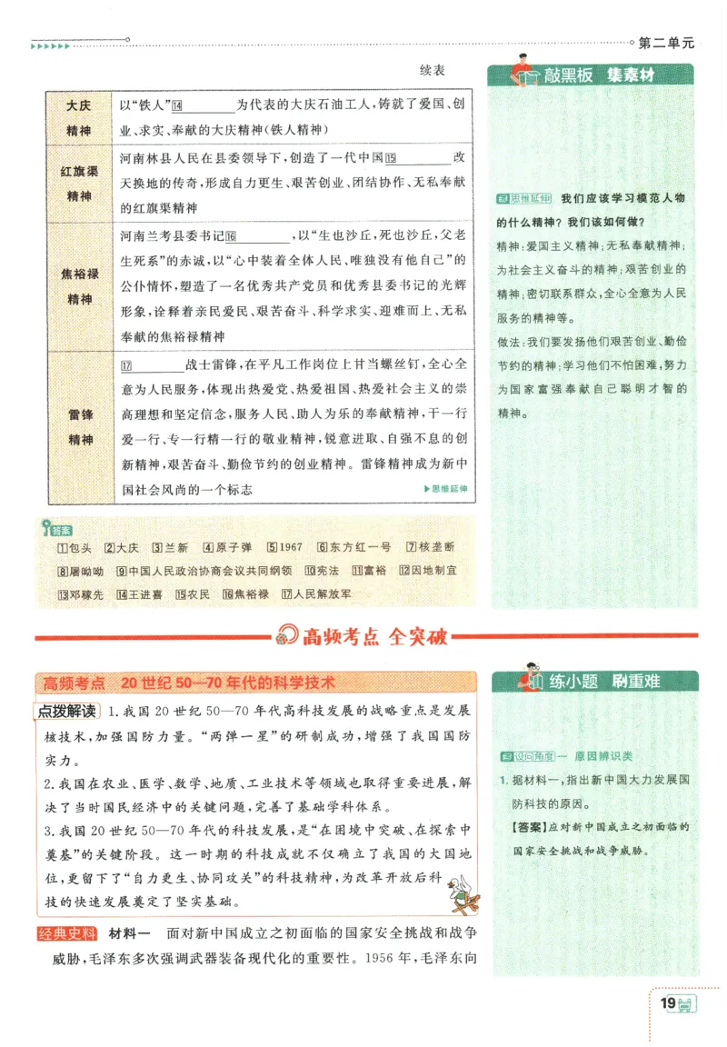 2026春《初中必刷题》历史RJ8下狂K重点_2026春《初中必刷题》历史RJ8下