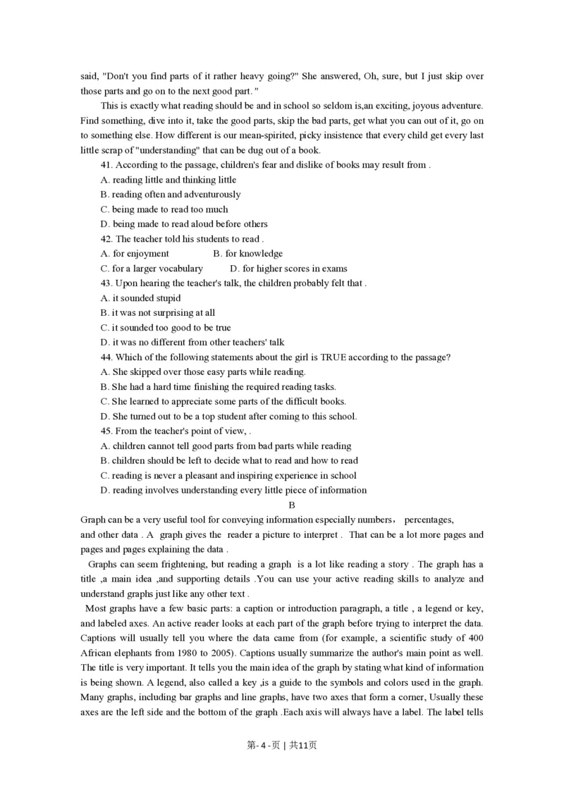 2015年高考英语试卷（浙江）（空白卷）_英语历年高考真题_新&middot;PDF版2008-2025&middot;高考英语真题_英语（按省份分类）2008-2025_2008-2025&middot;（浙江）英语高考真题