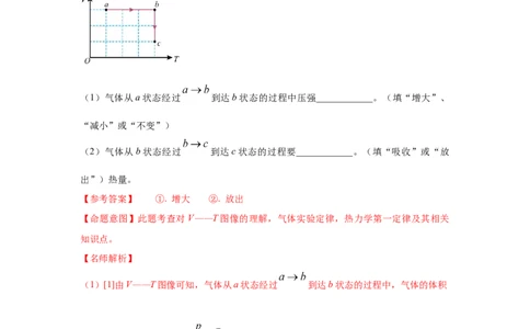 模型81热学+图像模型（解析版）_2025高中物理模型方法技巧高三复习专题练习讲义_高考物理模型最新模拟题专项训练