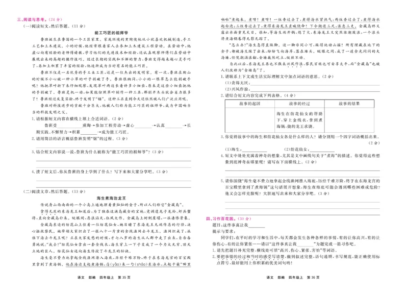 4.《期末小状元&middot;久为》语文4年级上册(部编版)卷_2024年人教版小学数学一二三四五六年级上册下册期中期末试a0747_期末总复习_《期末小状元》_小学语文《期末小状元》1-6上册（统编版）