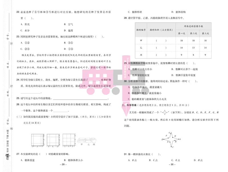 23春典中点五年级科学下(JK版)_2024年人教版小学数学一二三四五六年级上册下册期中期末试a0747_小学全科《同步练习+精品试卷》打包下载（1-6年级单元月考期中期末试卷）_小学科学