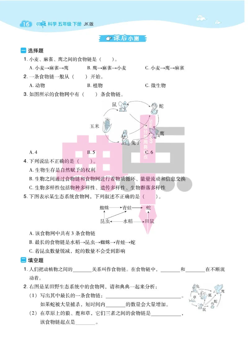 23春典中点五年级科学下(JK版)_2024年人教版小学数学一二三四五六年级上册下册期中期末试a0747_小学全科《同步练习+精品试卷》打包下载（1-6年级单元月考期中期末试卷）_小学科学