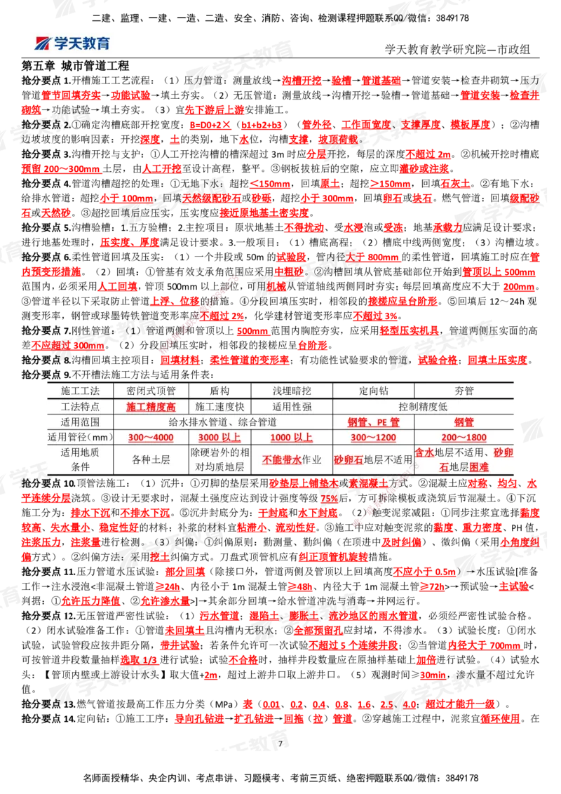 01.2025一建《市政》考前10页纸（完整版）_2026年一级建造师_2026年一建市政_2025年一建市政SVIP_04-冲刺串讲✿考点强化✿小灶集训_83-市政《考前密训班》陆羽XT_--配套讲义--