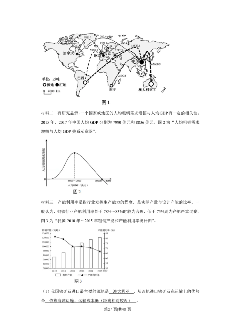 2018年高考地理试卷（江苏）（解析卷）_地理历年高考真题_新&middot;PDF版2008-2025&middot;高考地理真题_地理（按试卷类型分类）2008-2025_自主命题卷&middot;地理（2008-2025）