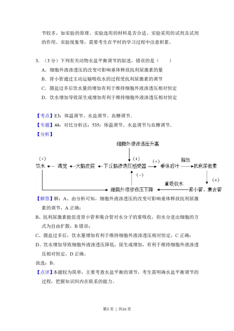 2016年高考生物试卷（新课标Ⅲ）（解析卷）_生物历年高考真题_新&middot;PDF版2008-2025&middot;高考生物真题_生物（按省份分类）2008-2025_2008-2024&middot;（贵州）生物高考真题
