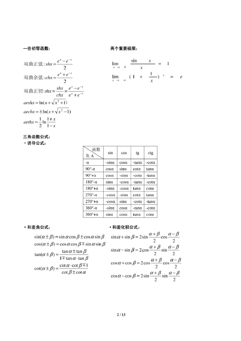 高等数学知识点总结_三桶油_中国石油_中石油笔试_笔试。！_7-专业测试部分（仅需看自己专业即可）_3.10高等数学专业知识