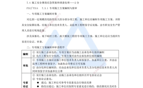 25.2025杨彬-考前拔分速成-第7章（3）7.3专项施工方案及施工安全技术管理_2026年一级建造师_2026年一建管理_2025年一建管理SVIP_04-冲刺串讲✿考点强化✿小灶集训_讲义