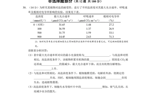 2013年高考生物试卷（浙江）（空白卷）_生物历年高考真题_新&middot;PDF版2008-2025&middot;高考生物真题_生物（按年份分类）2008-2025_2013&middot;高考生物真题