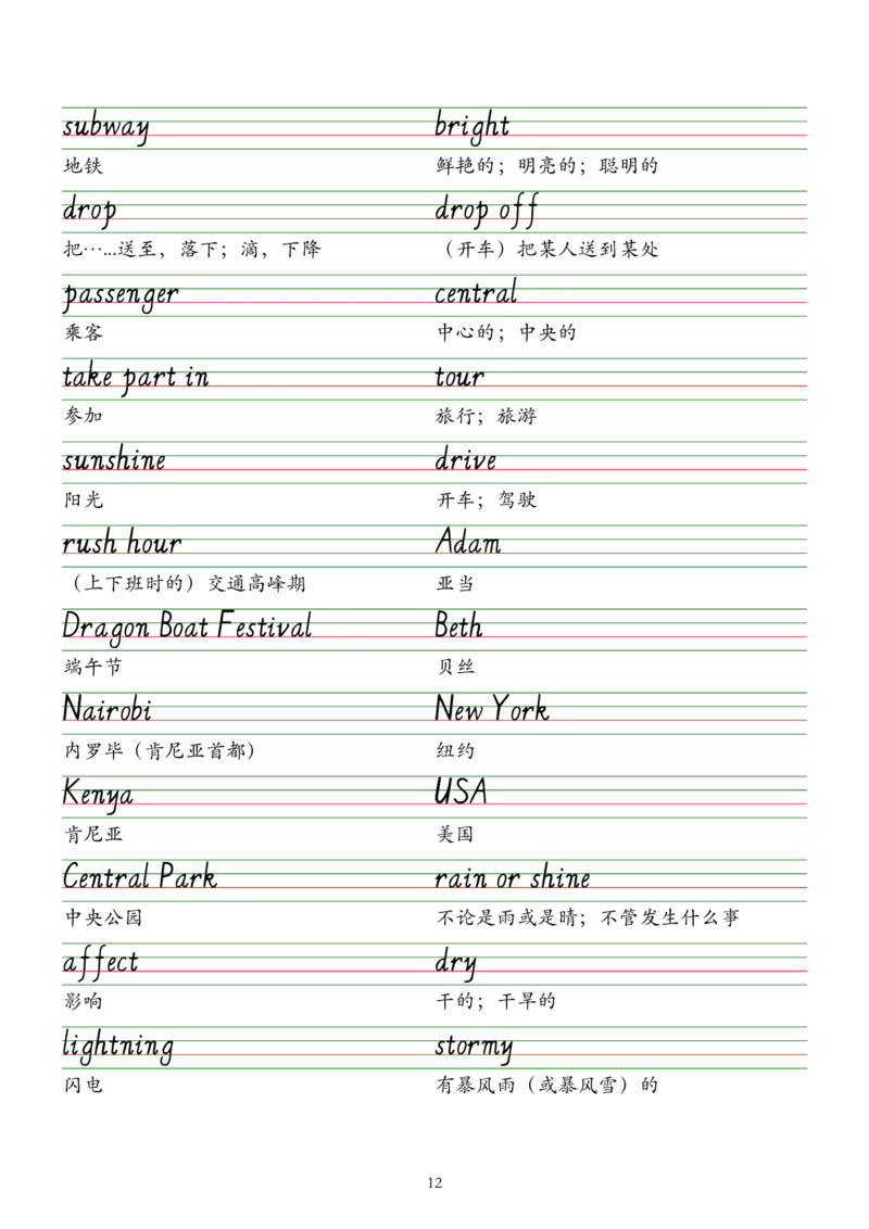 2025春新版七下人教版单词意大利斜体字帖-Unit1-8_初中英语新版_最新人教版英语七年级下册_七下英语2025版_09.2025春英语人教7下字帖资料包