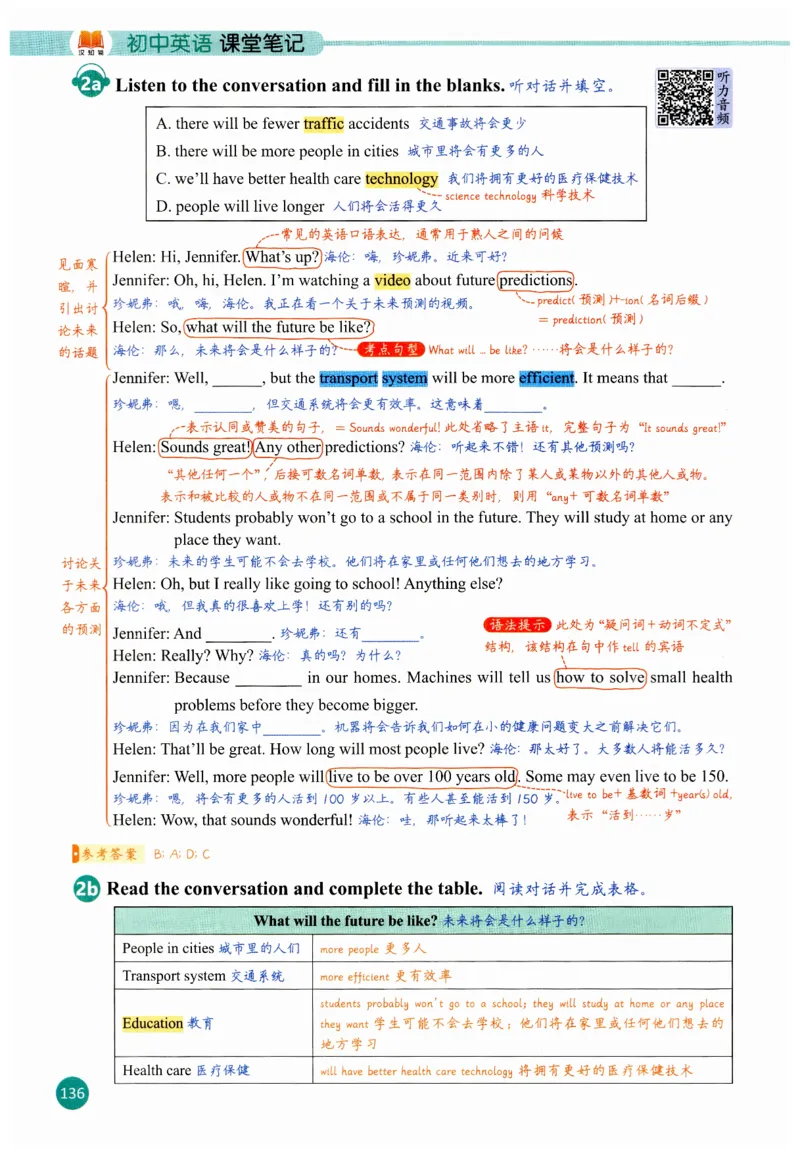 2025秋新人教版八年级上册英语课堂笔记_初中英语新版_人教版初中英语课ben电子版赠品_初中英语8年级上册