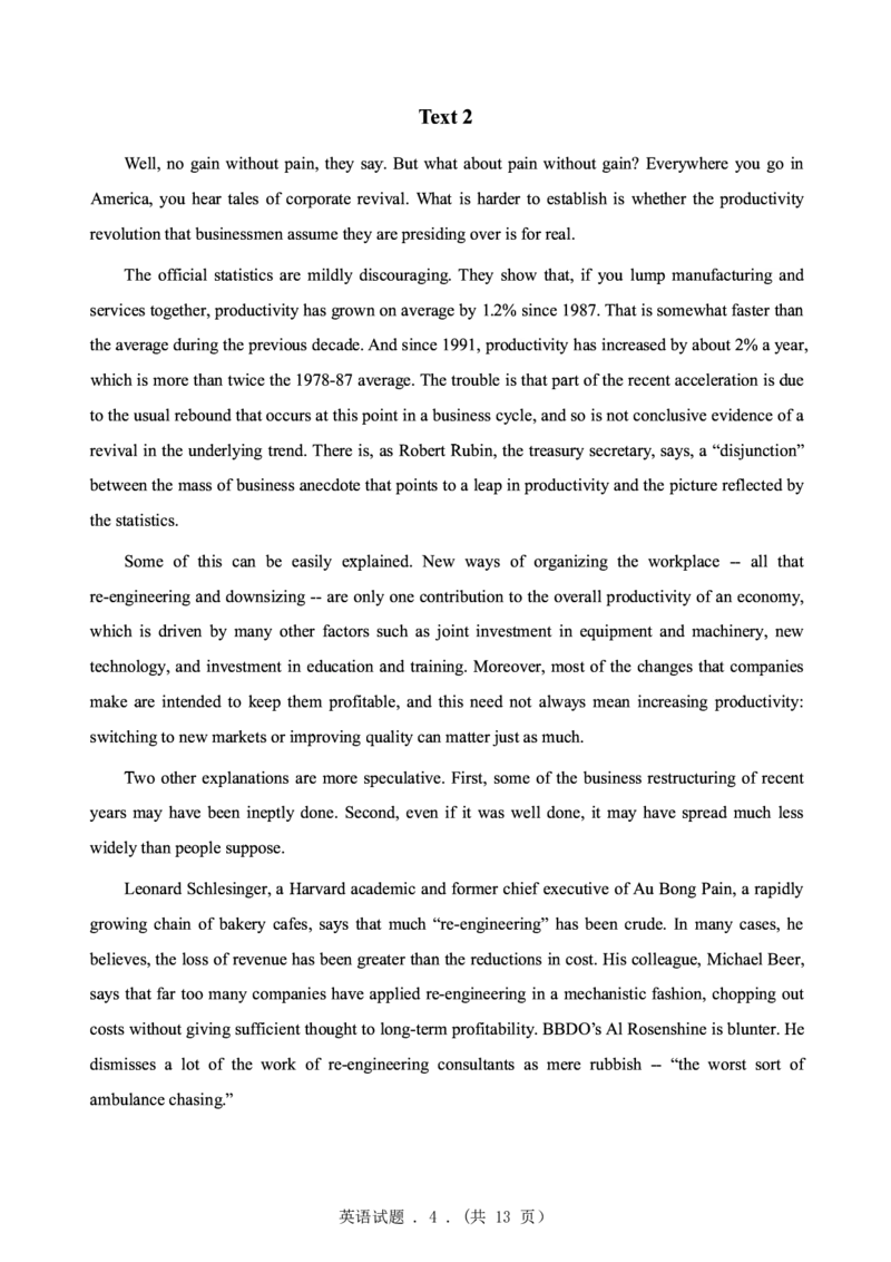 1998-2009年考研真题合集（一键打印版）(1)_❤️1.1980-2009年考研英语真题及解析(英语一二通用）_01、真题部分（英语一二通用）