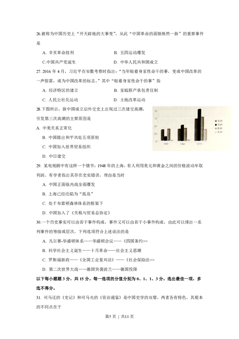 2016年高考历史试卷（上海）（空白卷）_历史历年高考真题_新&middot;PDF版2008-2025&middot;高考历史真题_历史（按年份分类）2008-2025_2016&middot;历史高考真题