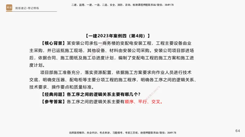 01.2025杨海军-简答速记-机电实务1、2（带记）_2026年一级建造师_2026年一建机电_2025年一建机电SVIP_03-习题精析✿实战特训✿模考通关_46-机电《简答速记带练》杨海军HX_讲义